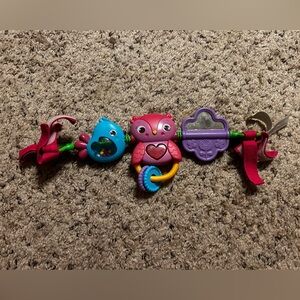 Bright Stars Pink Owl Take Along Carrier Toy Bar